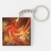 Firestorm Abstract Art Sleutelhanger (Achterkant)