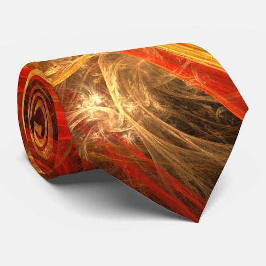 Firestorm Abstract Art Stropdas (Opgerold)