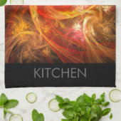 Firestorm Abstracte Art Kitchen Towel Theedoek (Gevouwen)