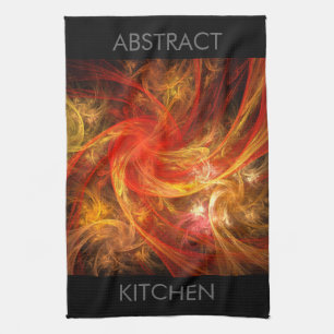 Firestorm Abstracte Art Kitchen Towel Theedoek