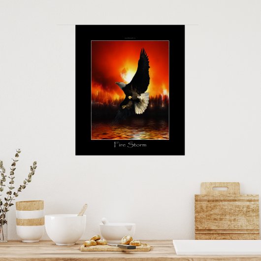 FIRESTORM Bald Eagle Art Poster (Keuken)