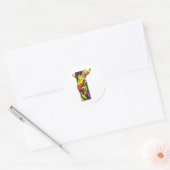 Firestorm Leaps Ronde Sticker (Envelop)