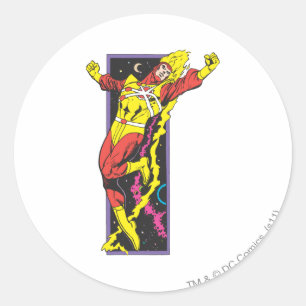 Firestorm Leaps Ronde Sticker