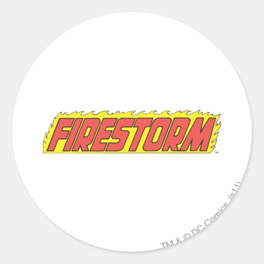 Firestorm Logo Ronde Sticker (Voorkant)