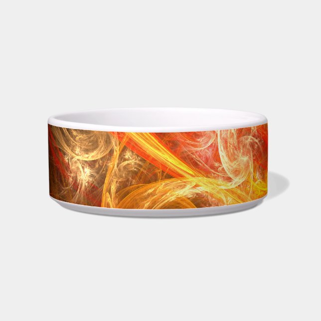 Firestorm Nova Abstract Art Cat Bowl Voerbakje (Links)