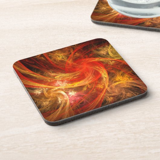 Firestorm Nova Abstract Art Cork Onderzetter (Linkerzijde)