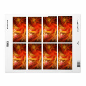 Firestorm Nova Abstract Art Fractal Etiket (Full Sheet)
