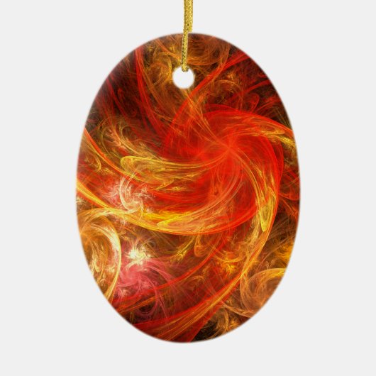 Firestorm Nova Abstract Art Oval Ornament (Voorkant)