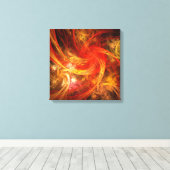 Firestorm Nova Abstract Art Quad Canvas afdrukken (Insitu (Houten vloer))