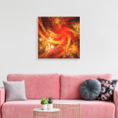 Firestorm Nova Abstract Art Quad Canvas afdrukken (Insitu (Woonkamer))
