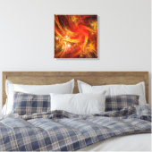 Firestorm Nova Abstract Art Quad Canvas afdrukken (Insitu (Slaapkamer))