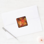 Firestorm Nova Abstract Art Square Sticker (Envelop)