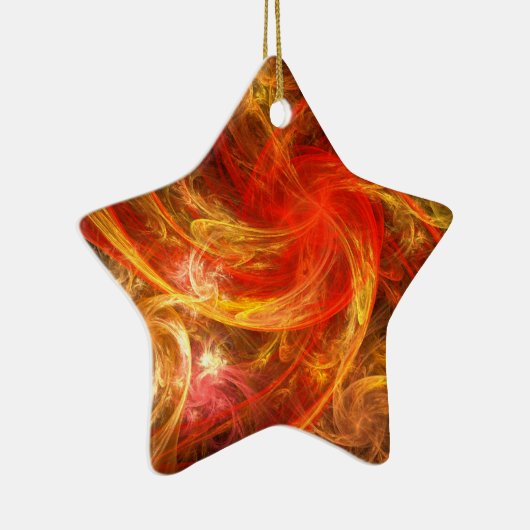 Firestorm Nova Abstract Art Star-Ornament Keramisch Ornament (Rechts)