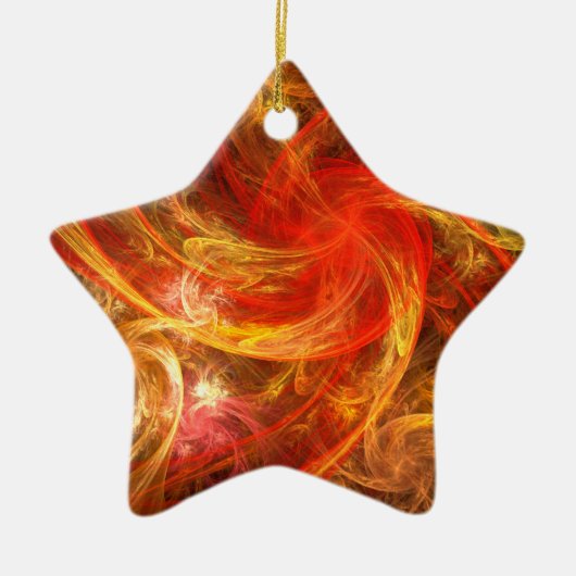 Firestorm Nova Abstract Art Star-Ornament Keramisch Ornament (Voorkant)
