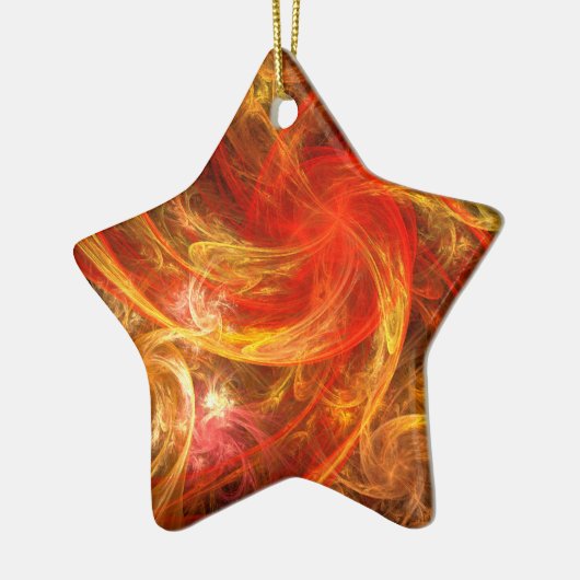 Firestorm Nova Abstract Art Star-Ornament Keramisch Ornament (Links)