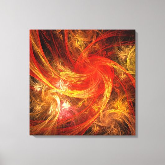 Firestorm Nova Abstract Art Wrapped Canvas Afdrukk (Voorkant)