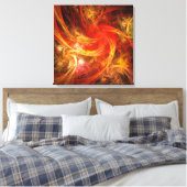 Firestorm Nova Abstract Art Wrapped Canvas Afdrukk Afdruk (Insitu (Slaapkamer))