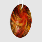 Firestorm Nova Abstracte Art Acrylcirkel Ornament (voorkant)