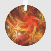 Firestorm Nova Abstracte Art Acrylcirkel Ornament (achterkant)