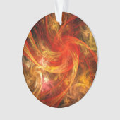 Firestorm Nova Abstracte Art Acrylcirkel Ornament (voorkant)