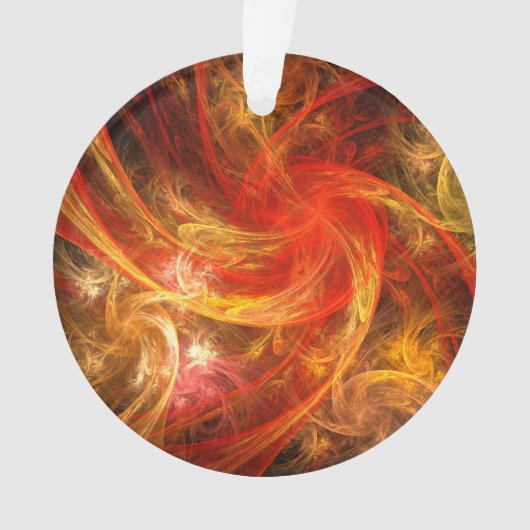 Firestorm Nova Abstracte Art Acrylcirkel Ornament (voorkant)