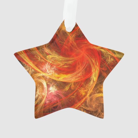 Firestorm Nova Abstracte Art Acrylster Ornament (achterkant)