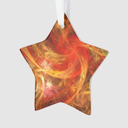 Firestorm Nova Abstracte Art Acrylster Ornament (voorkant)