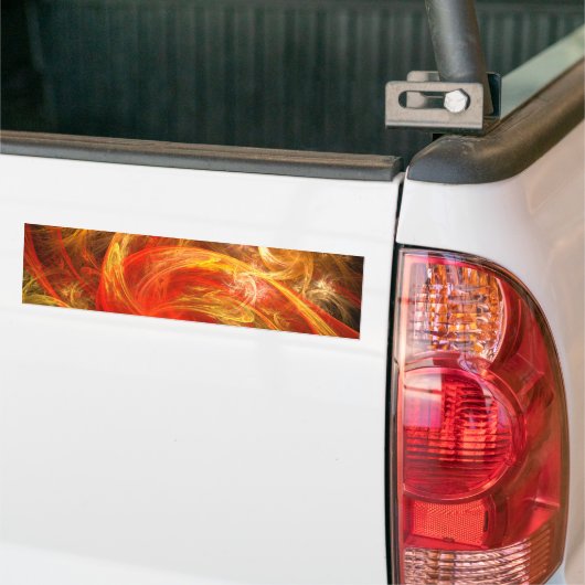 Firestorm Nova Abstracte Art Bumpersticker (Op Truck)