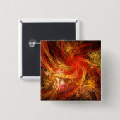 Firestorm Nova Abstracte Art Button (vierkant) (Voorkant /achterkant)