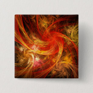 Firestorm Nova Abstracte Art Button (vierkant)