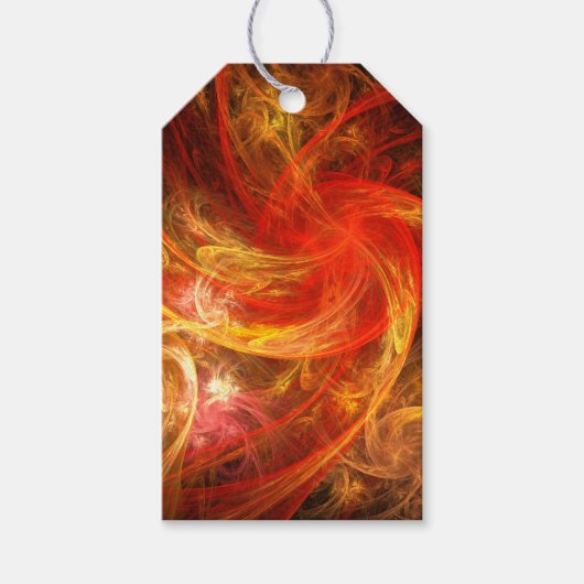 Firestorm Nova Abstracte Art Cadeaulabel (Voorkant)