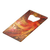 Firestorm Nova Abstracte Art Creditkaart Flessenopener (Achterkant Gekanteld)