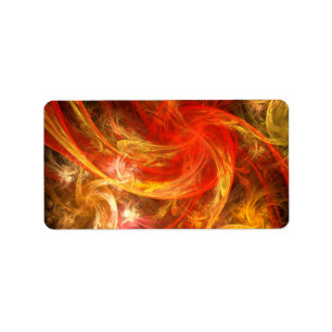 Firestorm Nova Abstracte Art Etiket