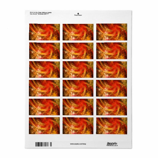 Firestorm Nova Abstracte Art Etiket (Full Sheet)