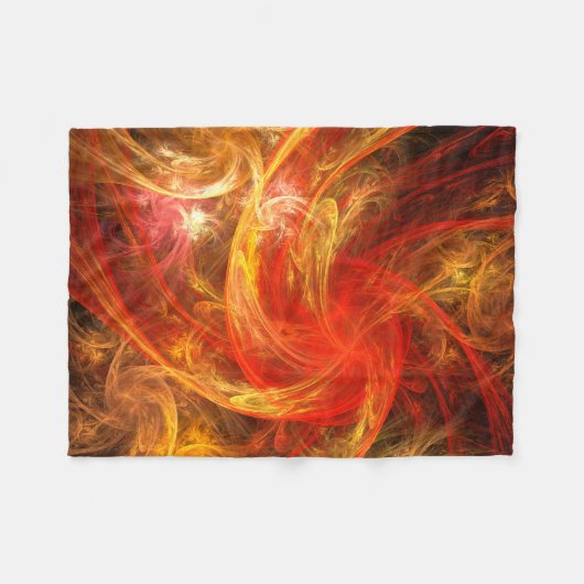 Firestorm Nova Abstracte Art Fleece Deken (Voorkant (Horizontaal))