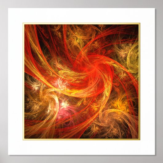 Firestorm Nova Abstracte Art Folie Afdrukken (Voorkant)