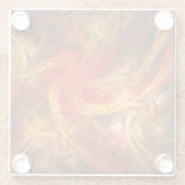 Firestorm Nova Abstracte Art Glazen Onderzetter (Achterkant)
