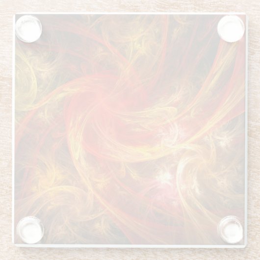 Firestorm Nova Abstracte Art Glazen Onderzetter (Achterkant)