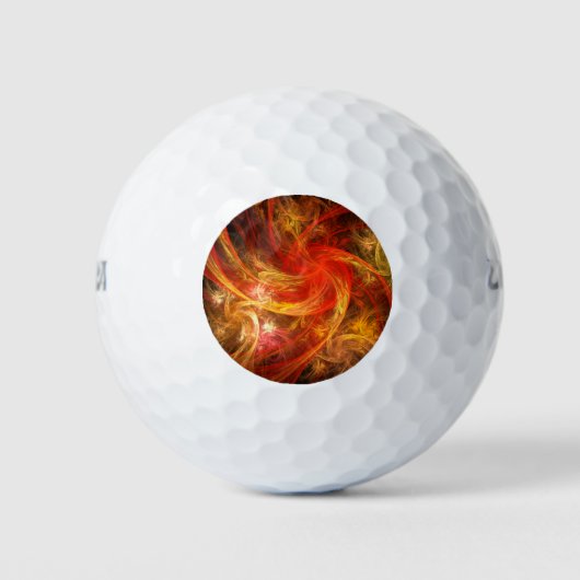 Firestorm Nova Abstracte Art Golfballen (Voorkant)
