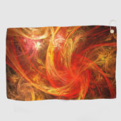 Firestorm Nova Abstracte Art Golfhanddoek (Horizontaal)