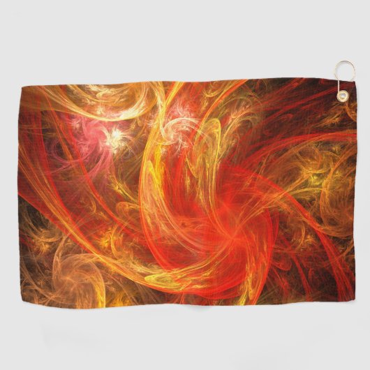 Firestorm Nova Abstracte Art Golfhanddoek (Horizontaal)