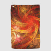 Firestorm Nova Abstracte Art Golfhanddoek (Voorkant)