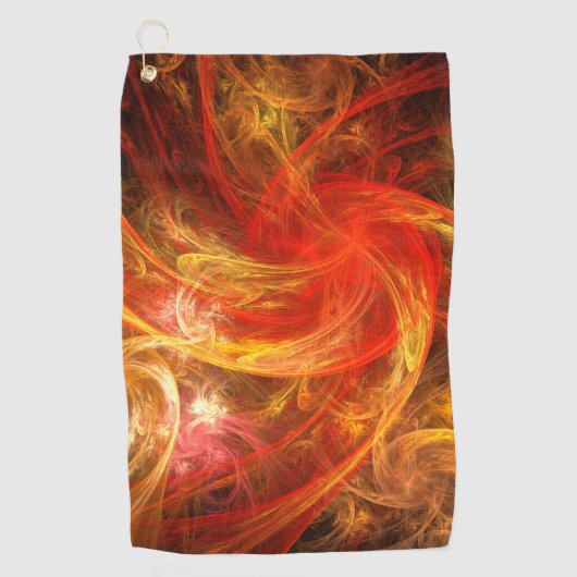 Firestorm Nova Abstracte Art Golfhanddoek (Voorkant)