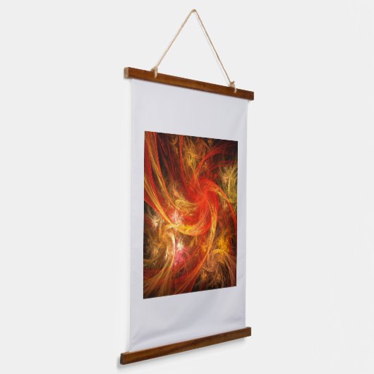 Firestorm Nova Abstracte Art Hangend Wandkleed (Gebogen)