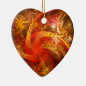 Firestorm Nova Abstracte Art Heart Ornament (Rechts)