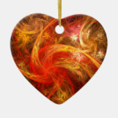 Firestorm Nova Abstracte Art Heart Ornament (Voorkant)