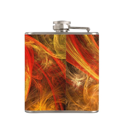 Firestorm Nova Abstracte Art Heupfles (Achterkant)