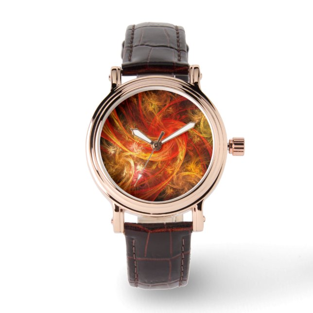 Firestorm Nova Abstracte Art Horloge (Voorkant)