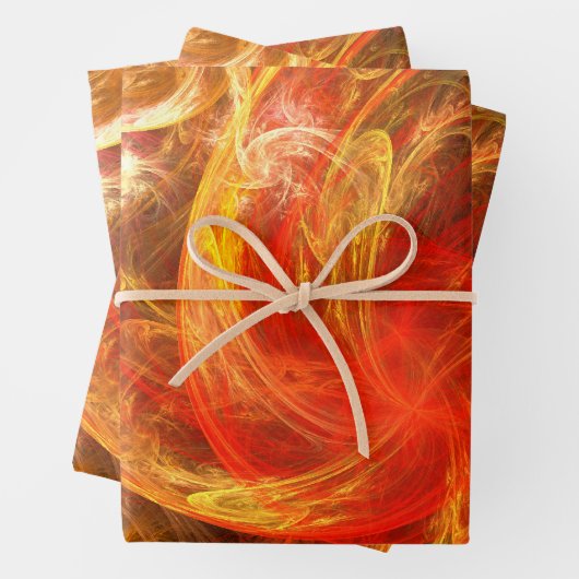 Firestorm Nova Abstracte Art Inpakpapier Vel (In situ)