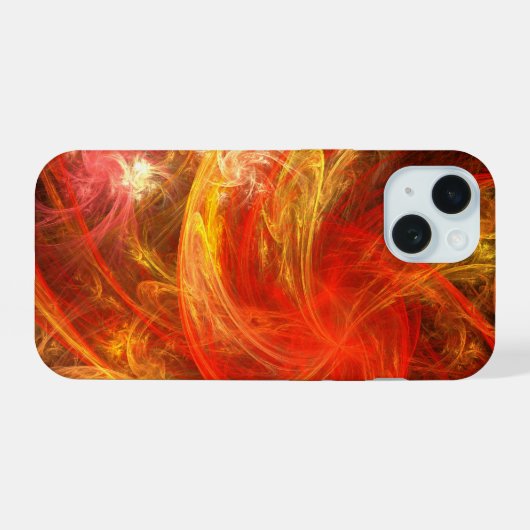 Firestorm Nova Abstracte Art iPhone 15 Case (Achterkant horizontaal)